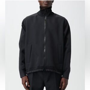 SACAI HIGH NECK BLACK JACKET